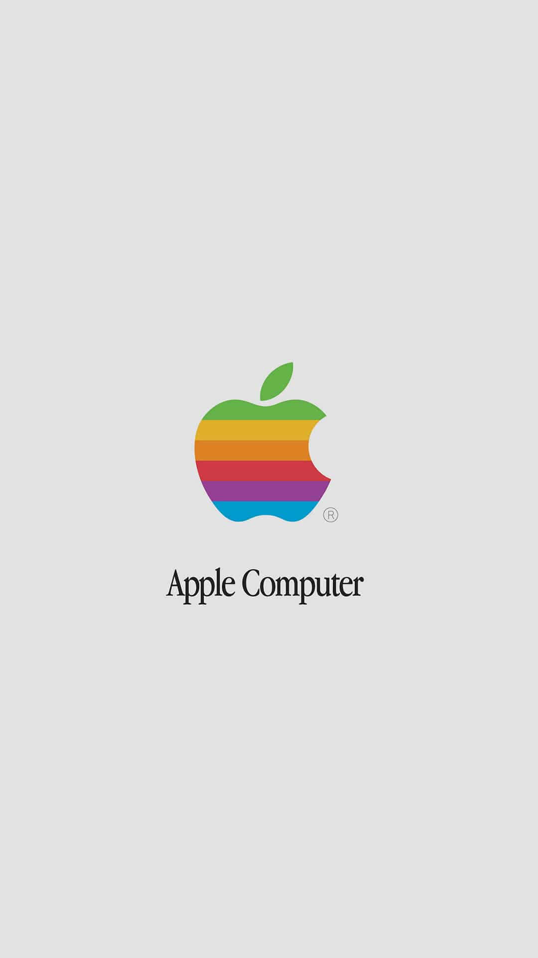 A Vintage Apple Logo From A Bygone Era Background