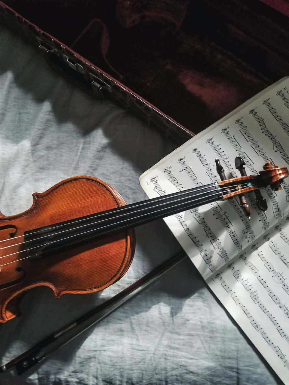 A Violin Hanging In The Studio Ready To Create Beautiful Music