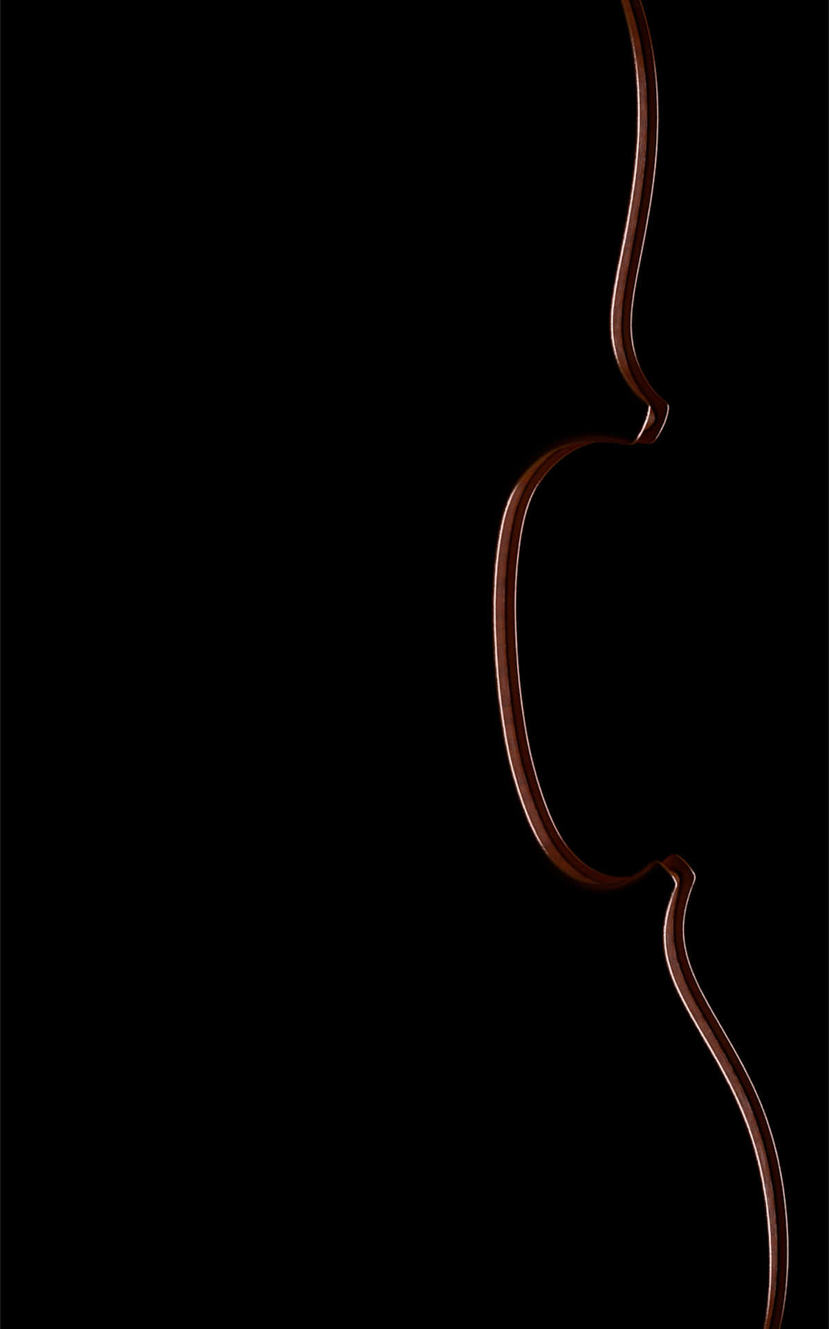 A Violin Is Silhouetted Against A Black Background Background