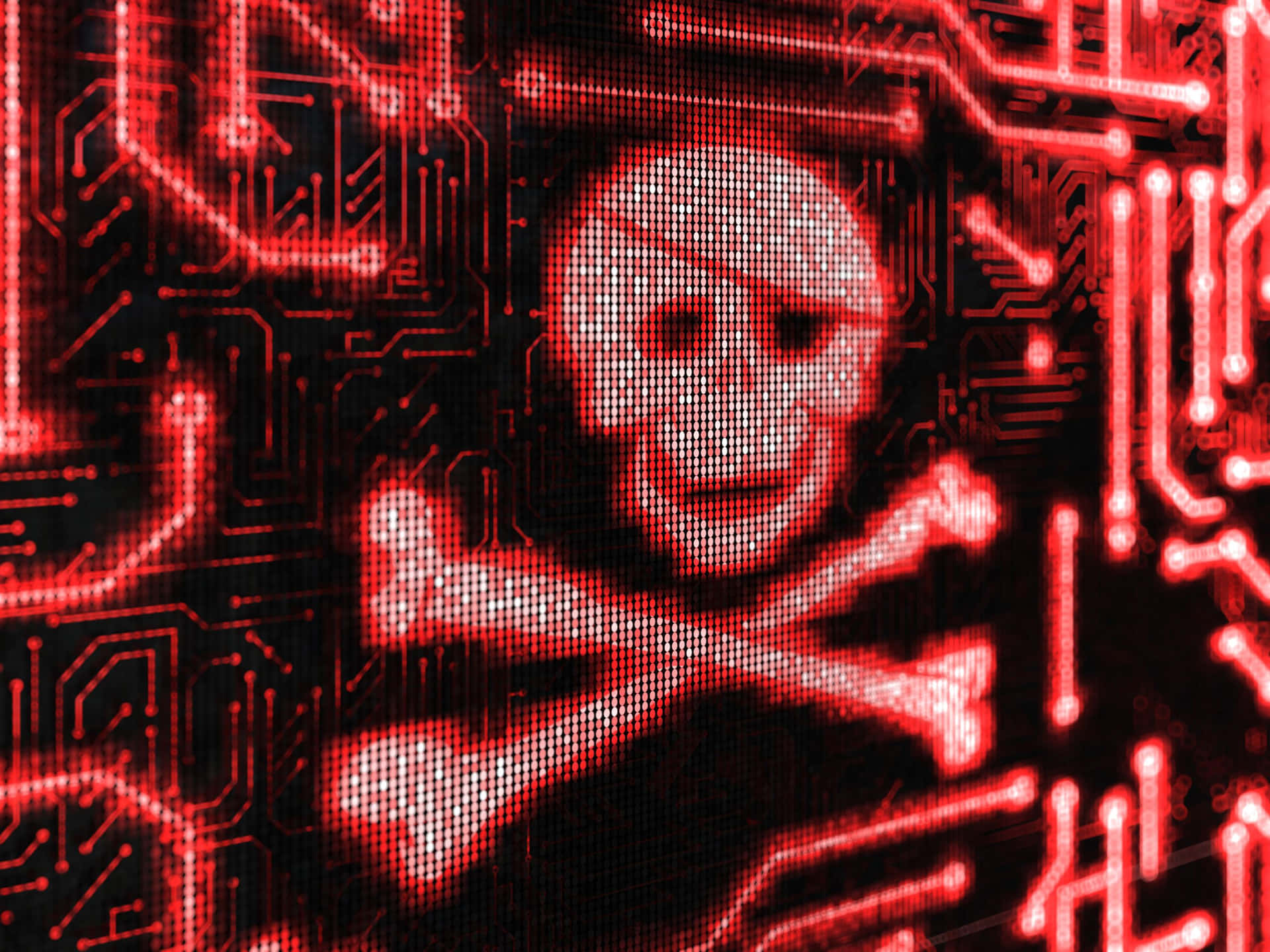 A Visual Depiction Of Malicious Cyber Threats Background