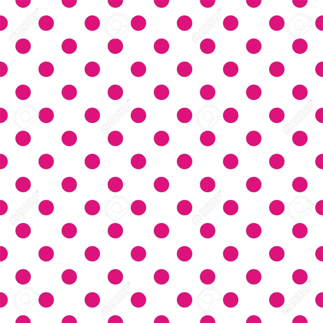 A Vivid And Cheerful Pattern Of Pink And White Polka Dots Background