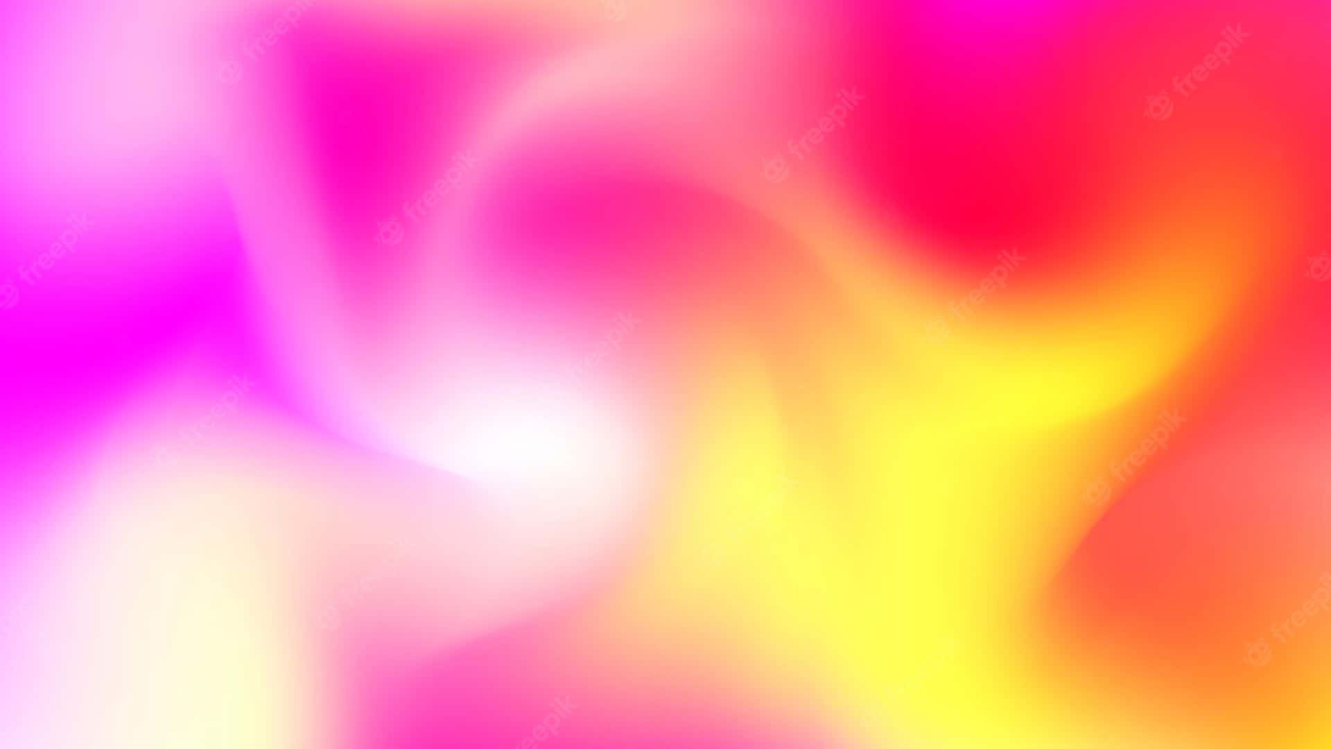 A Vivid Blend Of Pink, Yellow And Blue. Background