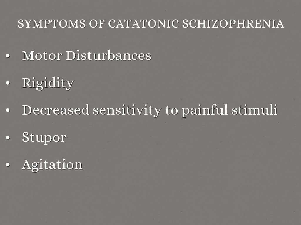 A Vivid Representation Of Catatonic Schizophrenia Symptoms