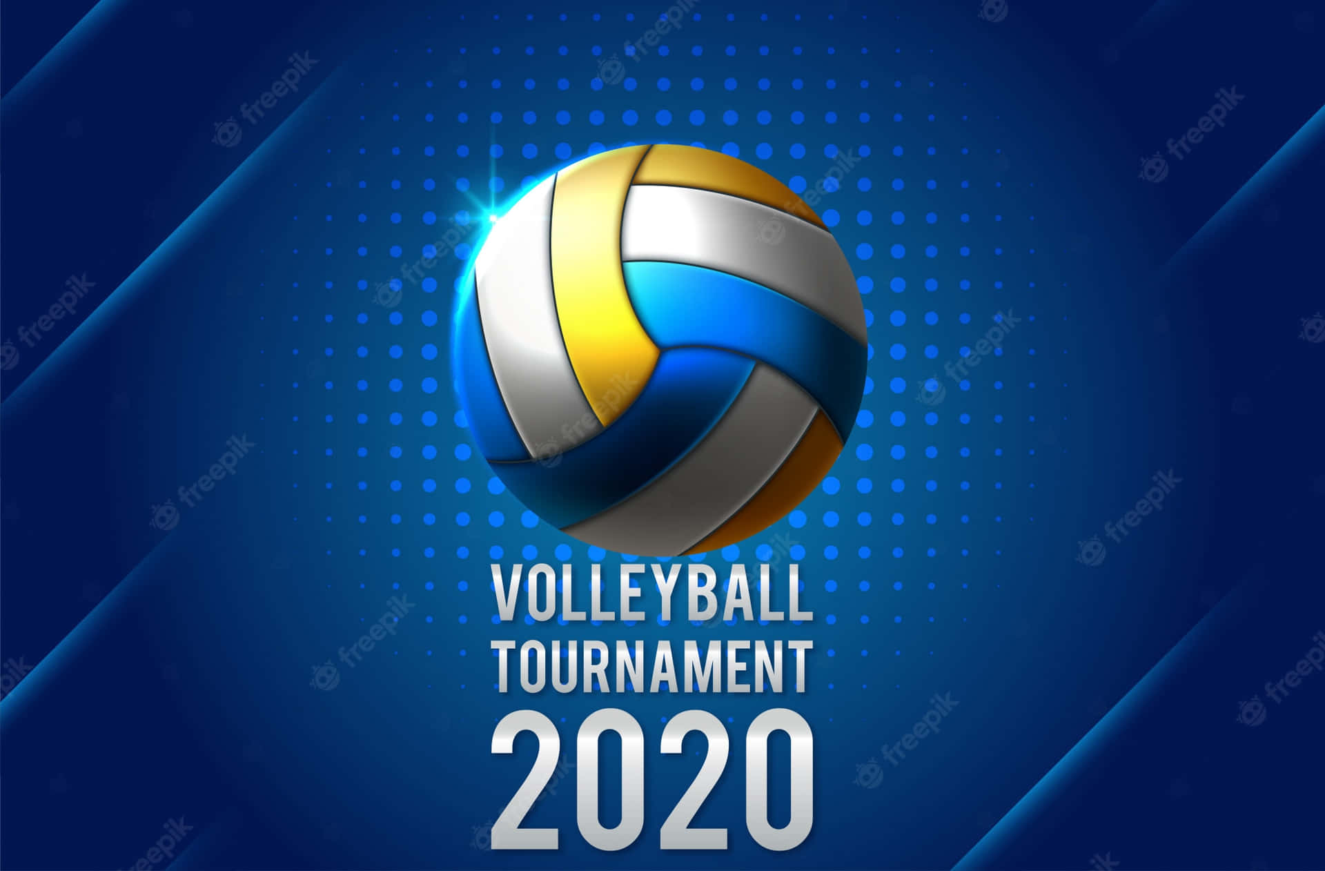 A Volleyball Ball High In The Air Background