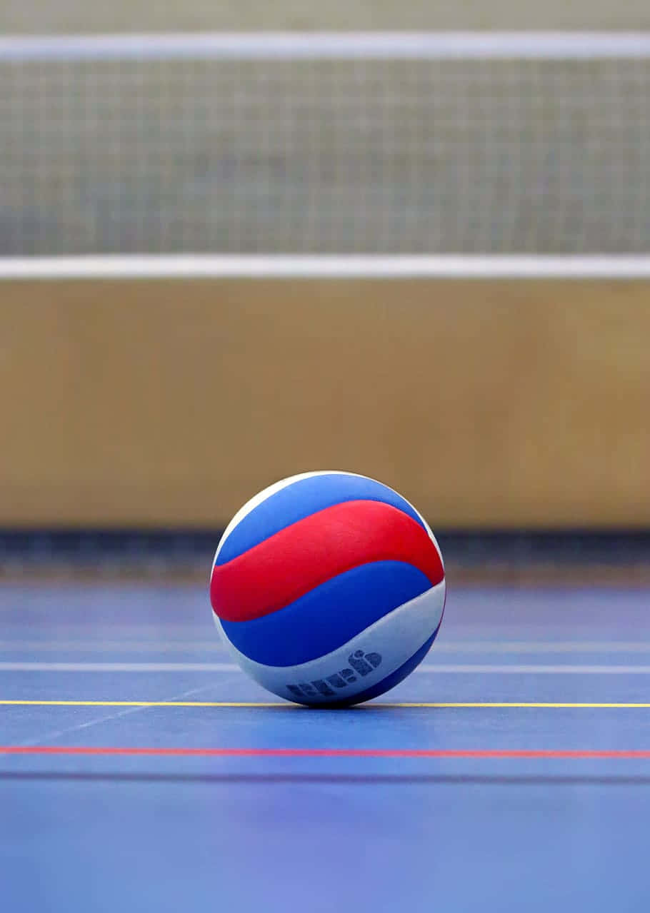 A Volleyball Ball Is Ready To Serve Background