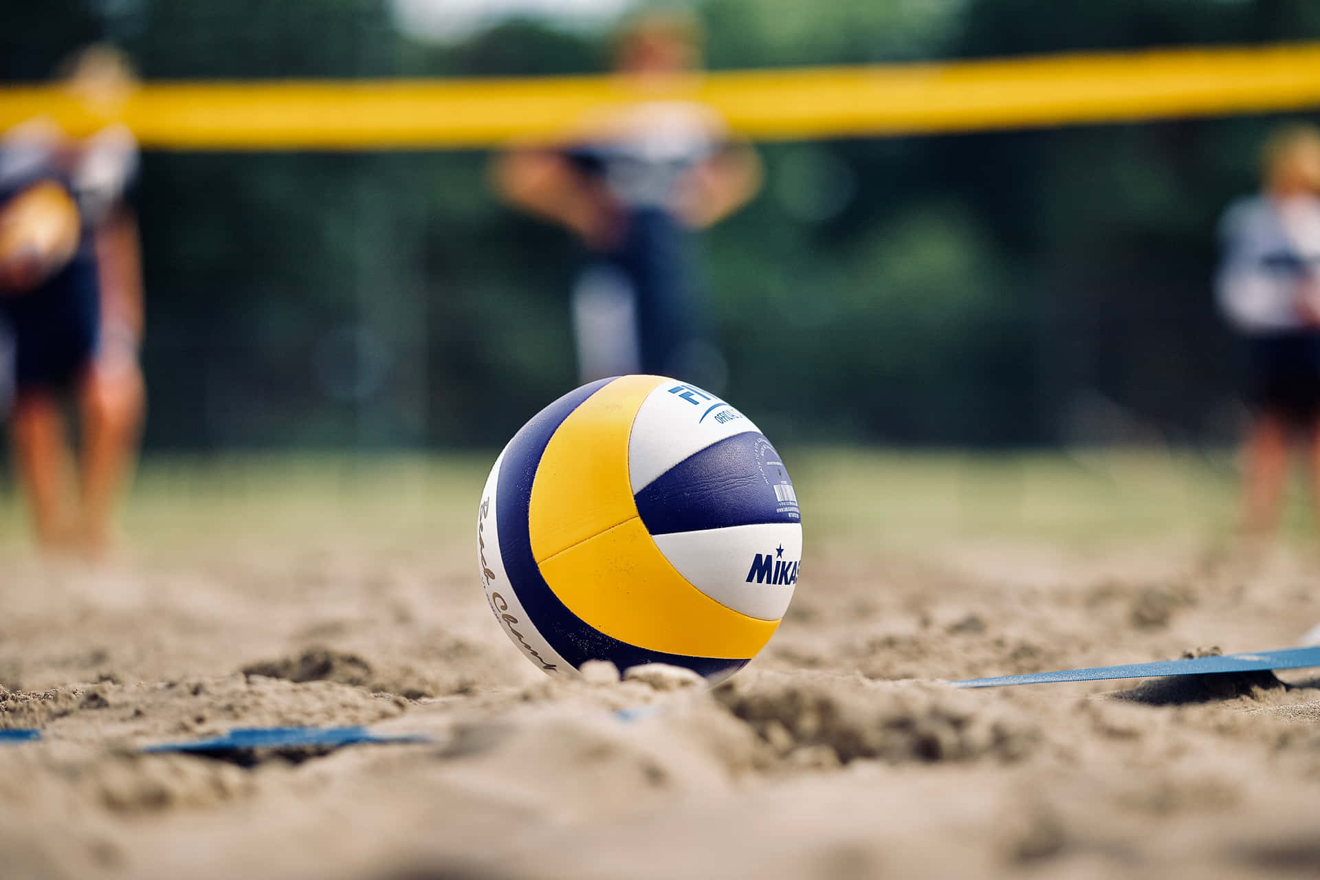 A Volleyball Ball Waiting To Be Used Background