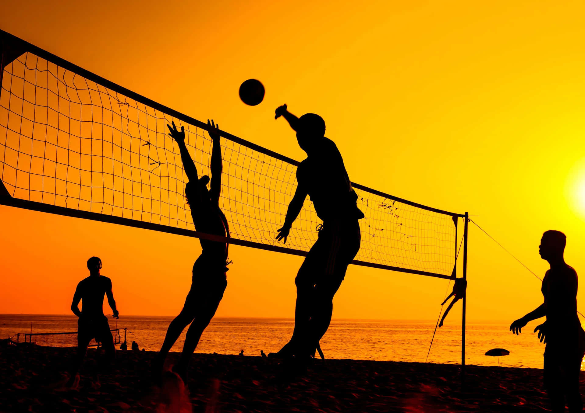 A Volleyball Net Background