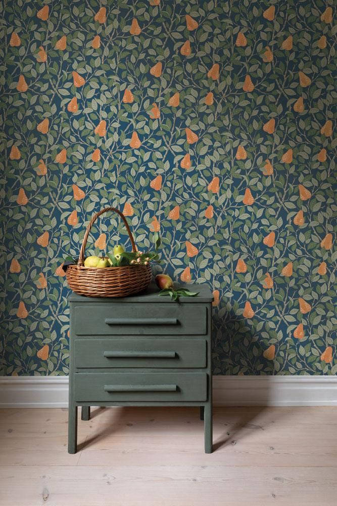 A Wallpaper With A Basket Of Fruit On It