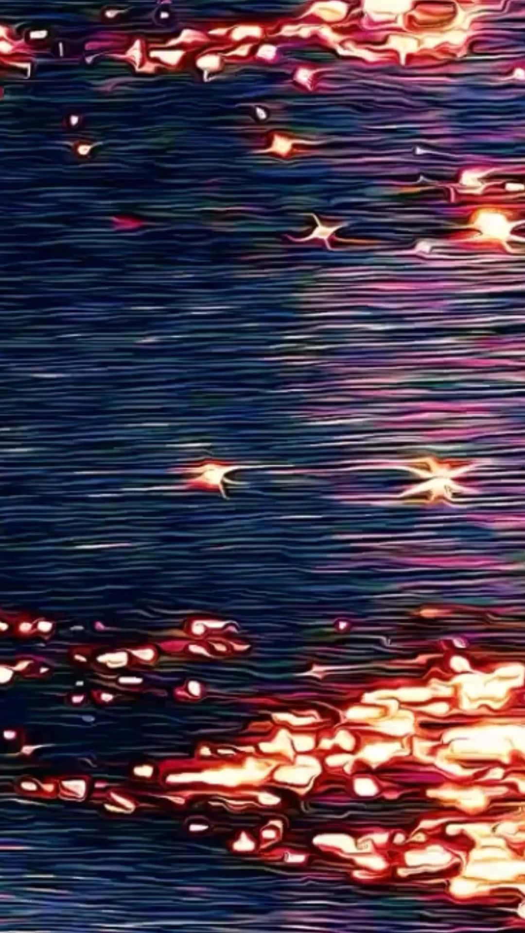 A Water Surface With A Lot Of Stars Background