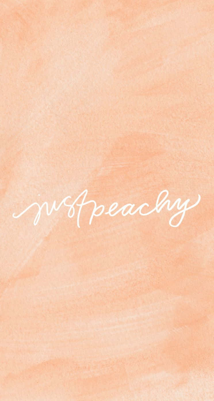 A Watercolor Background With The Word Peachy Written On It Background