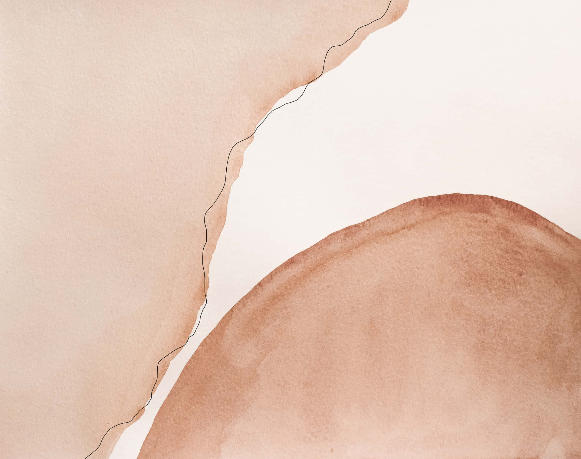 A Watercolor Painting Of A Brown And White Piece Of Paper