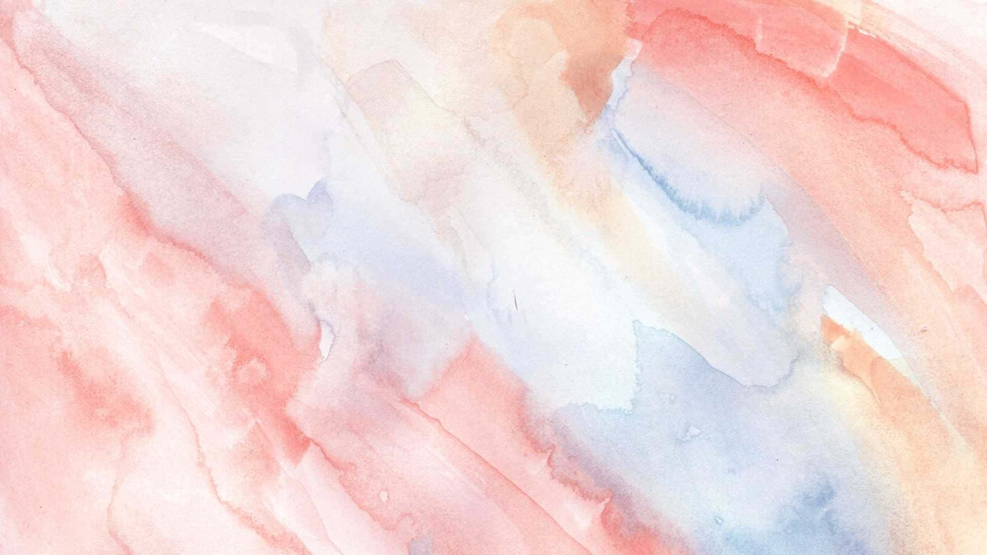 A Watercolor Painting Of A Pink, Blue And White Background Background