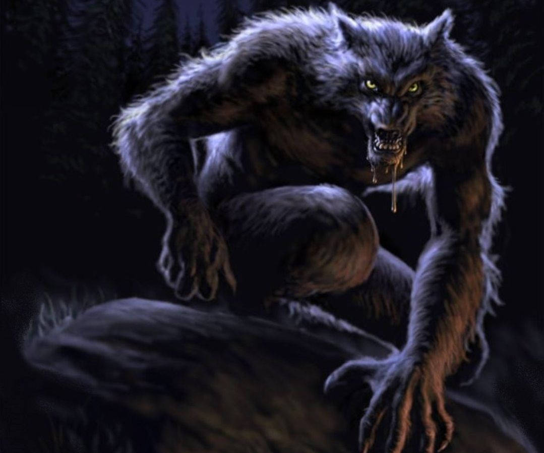 A Werewolf Lurking In The Shadows Of The Forest