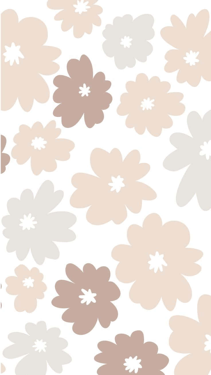 A White And Beige Floral Pattern Background