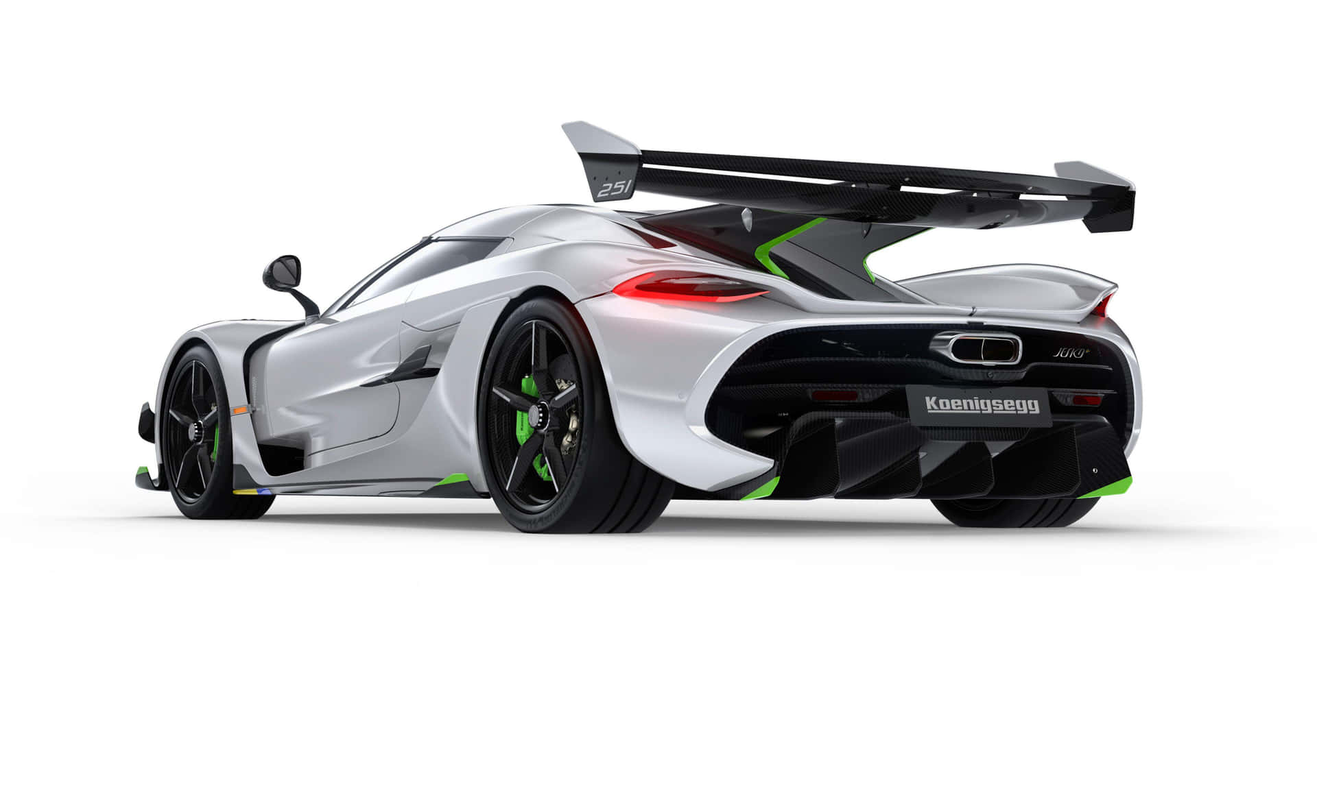 A White And Green Sports Car On A White Background Background