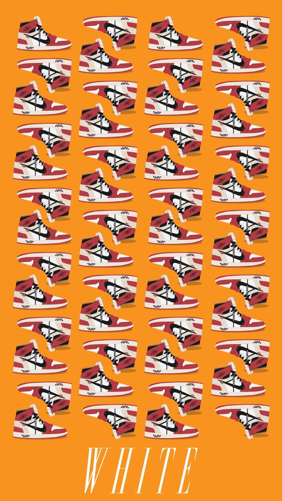 A White Background With A Row Of Shoes On It Background