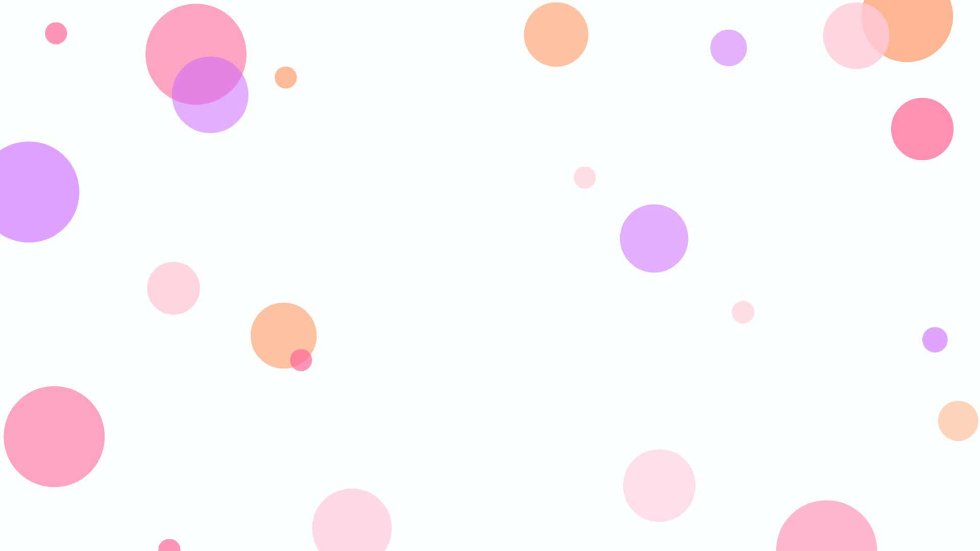 A White Background With Pink, Purple And Orange Circles