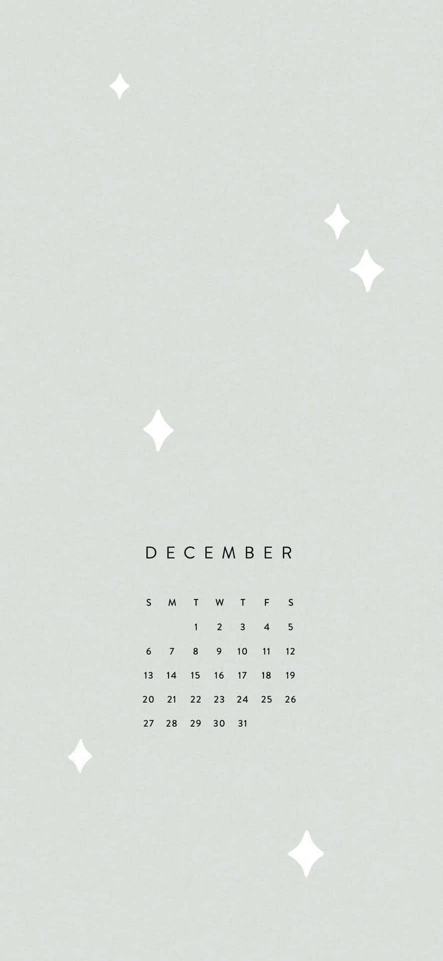 A White Calendar With Stars On It Background