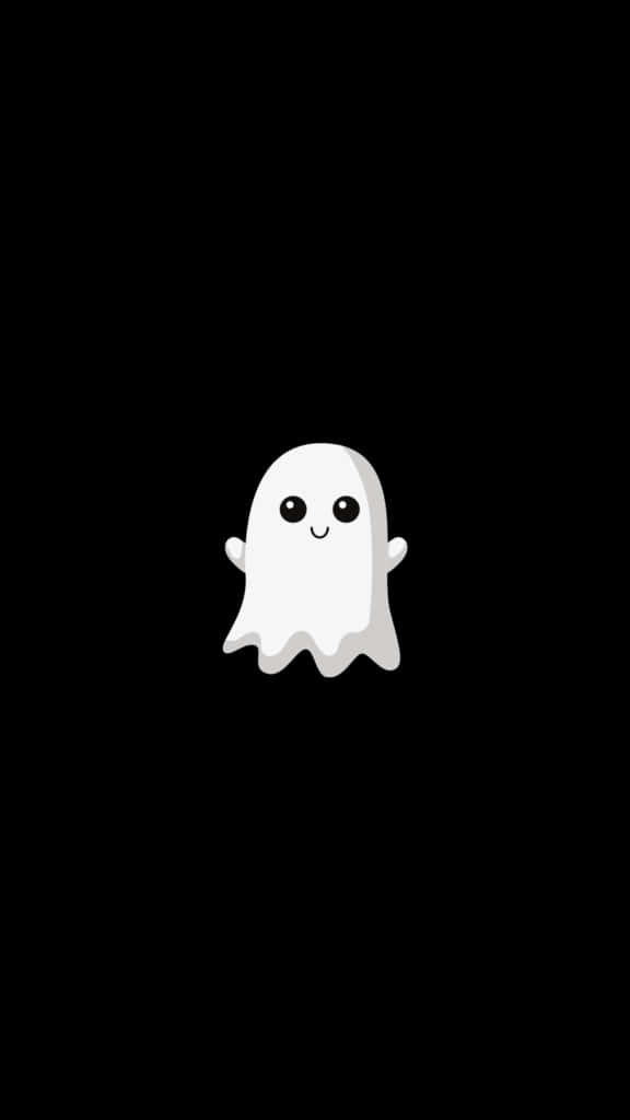 A White Ghost On A Black Background Background