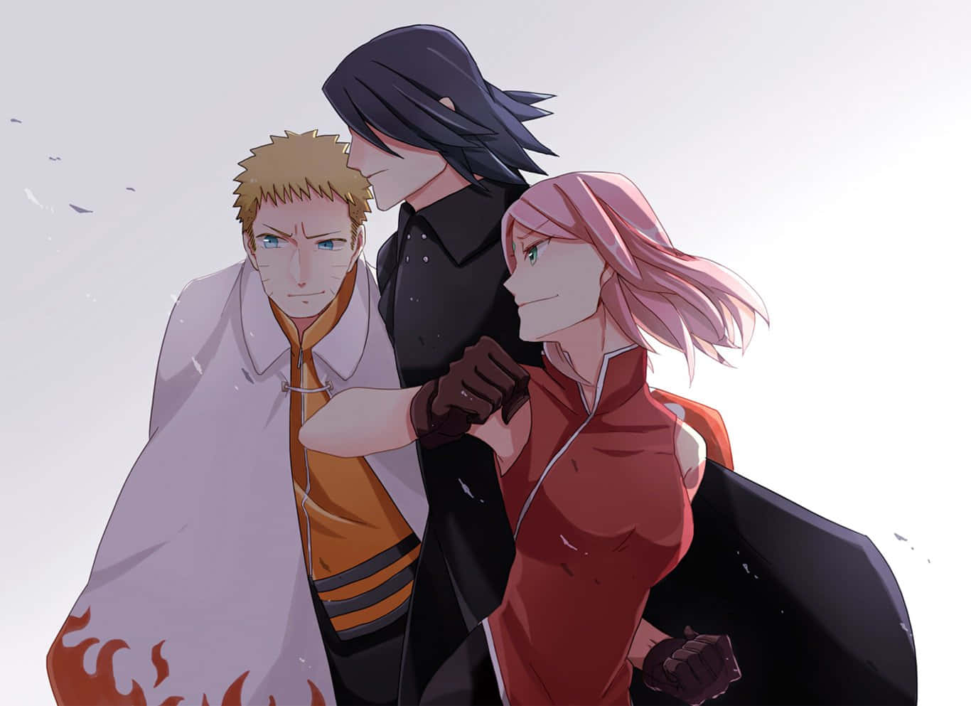 A White-haired Sasuke Uchiha Background