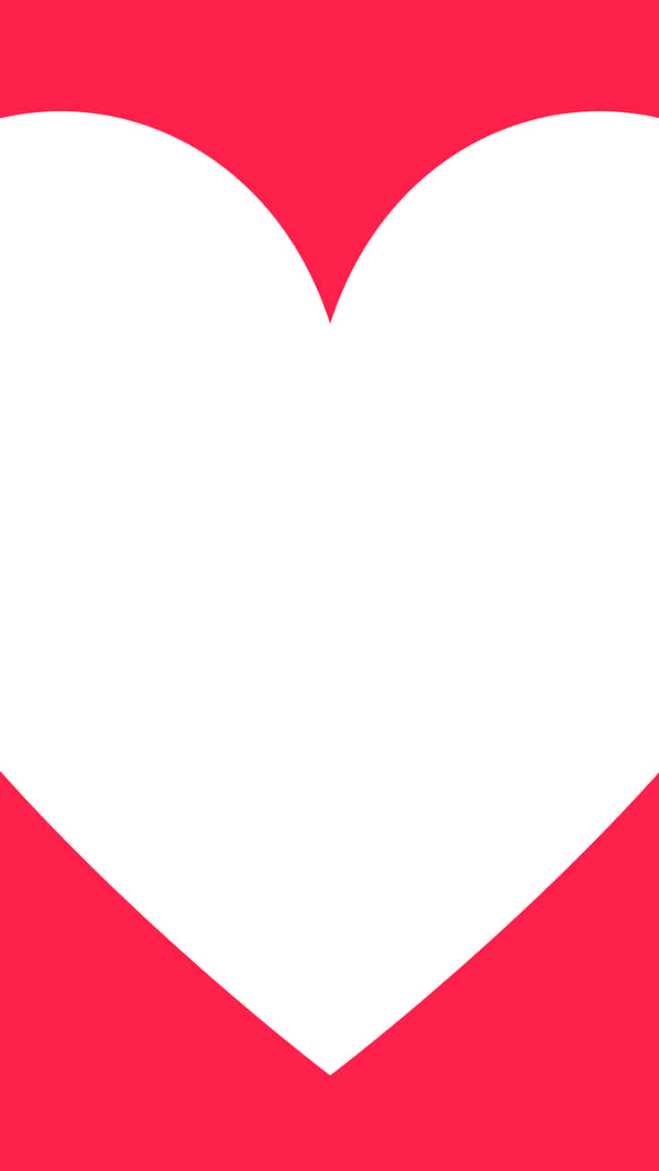 A White Heart On A Red Background Background