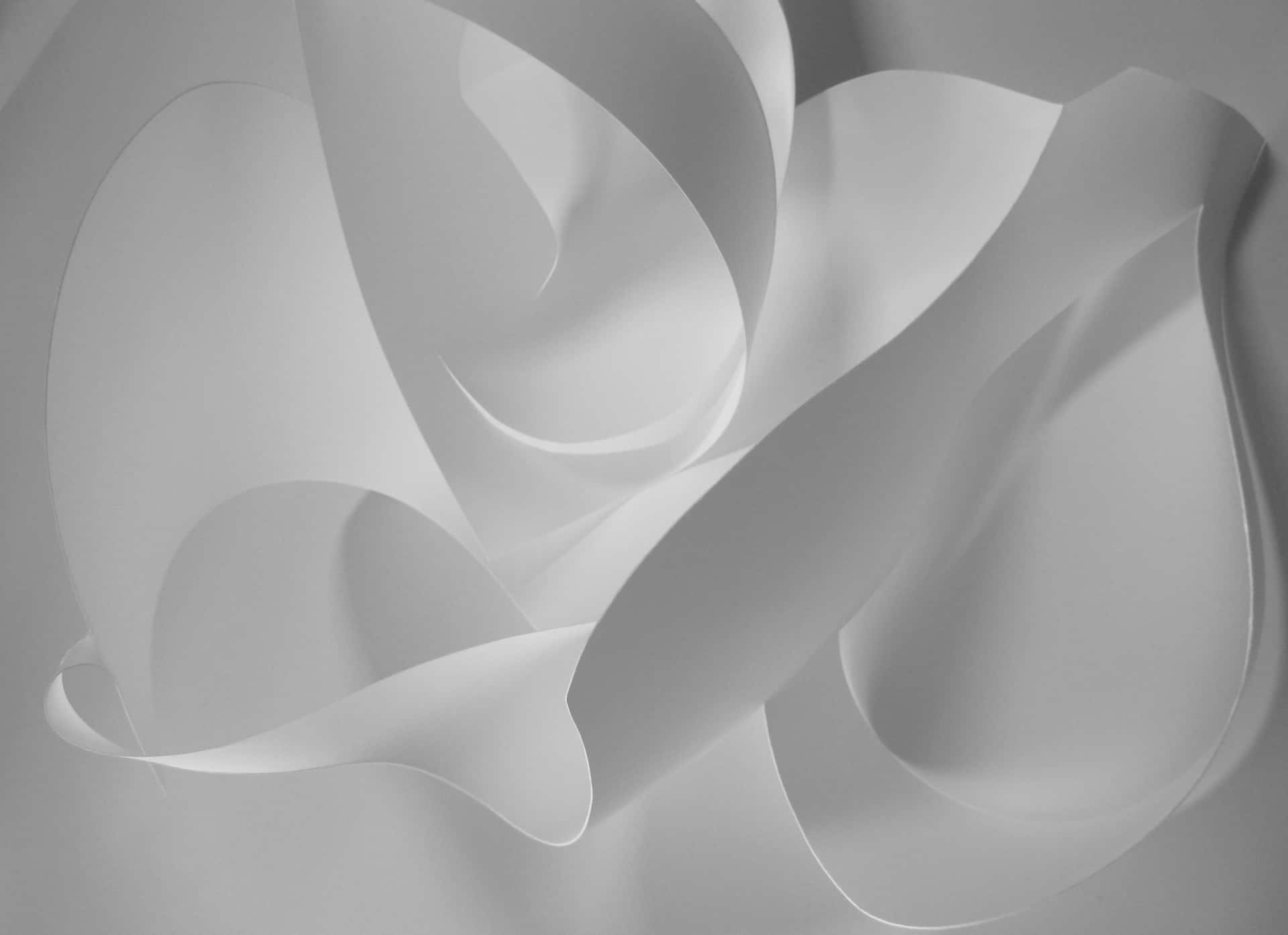 A White Paper Sculpture With A White Background