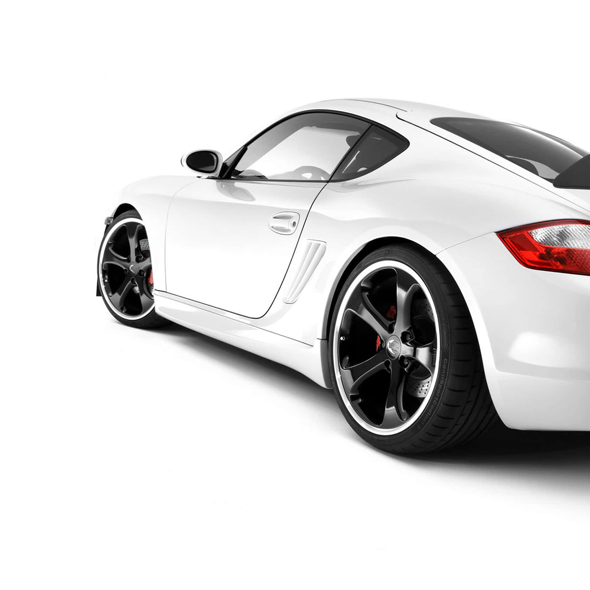 A White Sports Car On A White Background Background