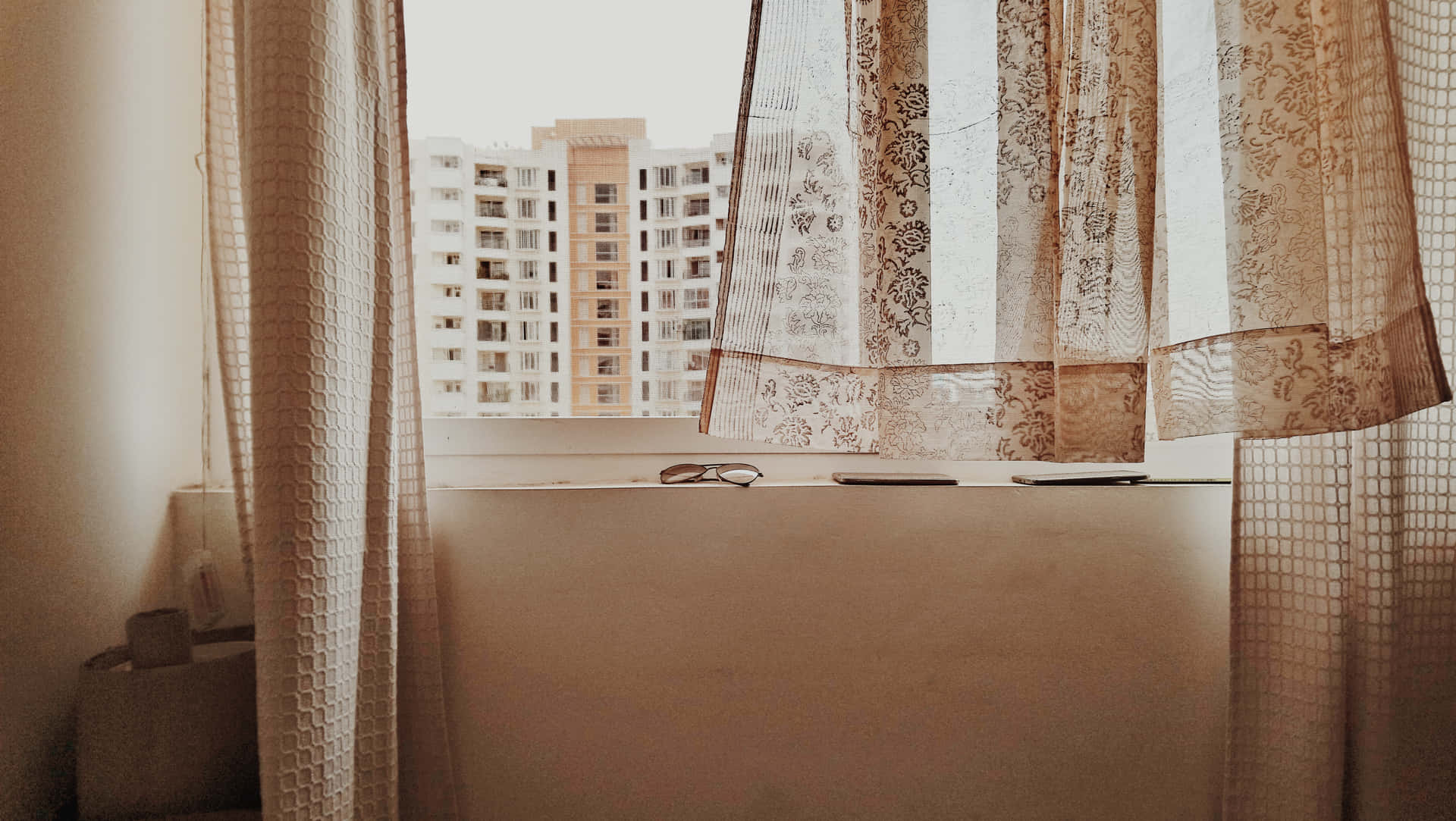 A Window With A Curtain