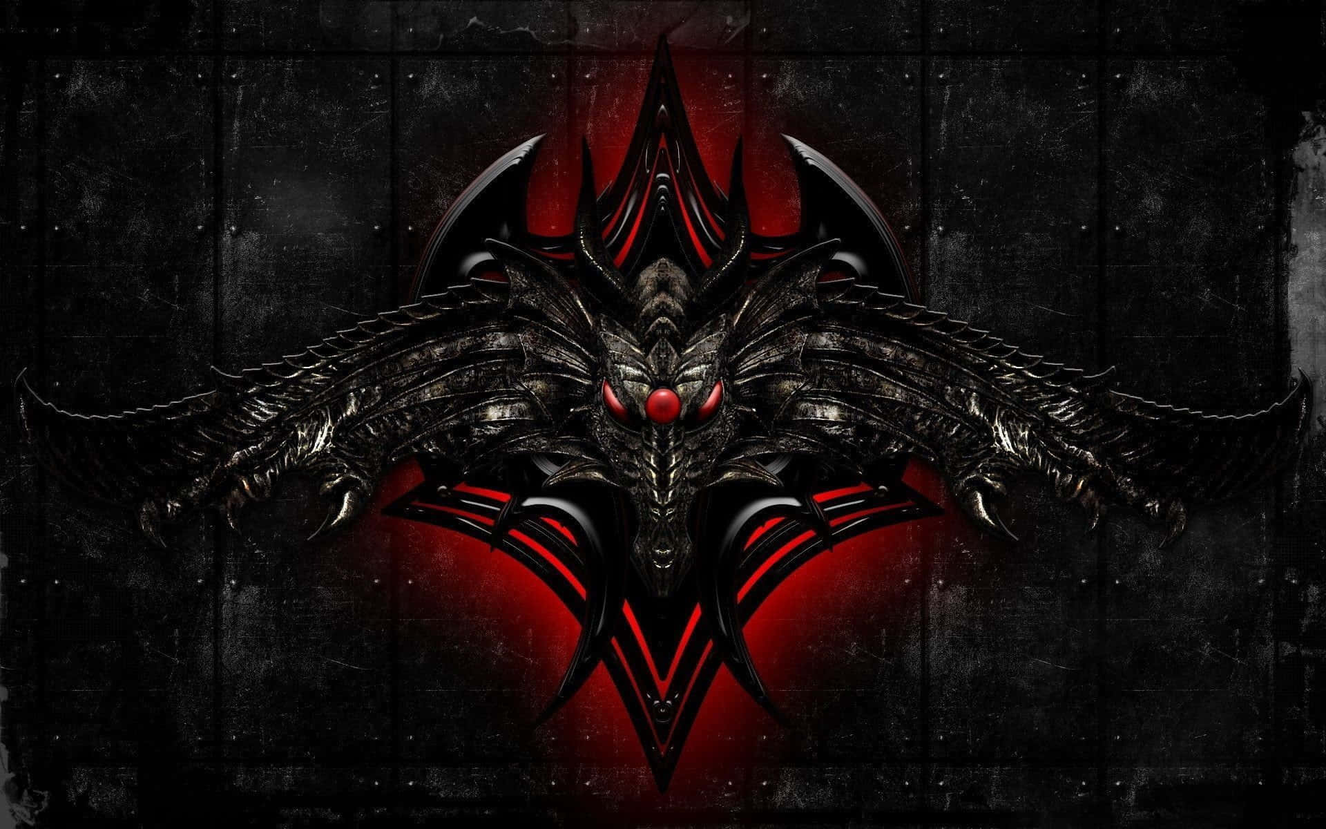 A Winged Dragon Appears In The Sky, Magically Creating A Spectacular Lightshow. Background