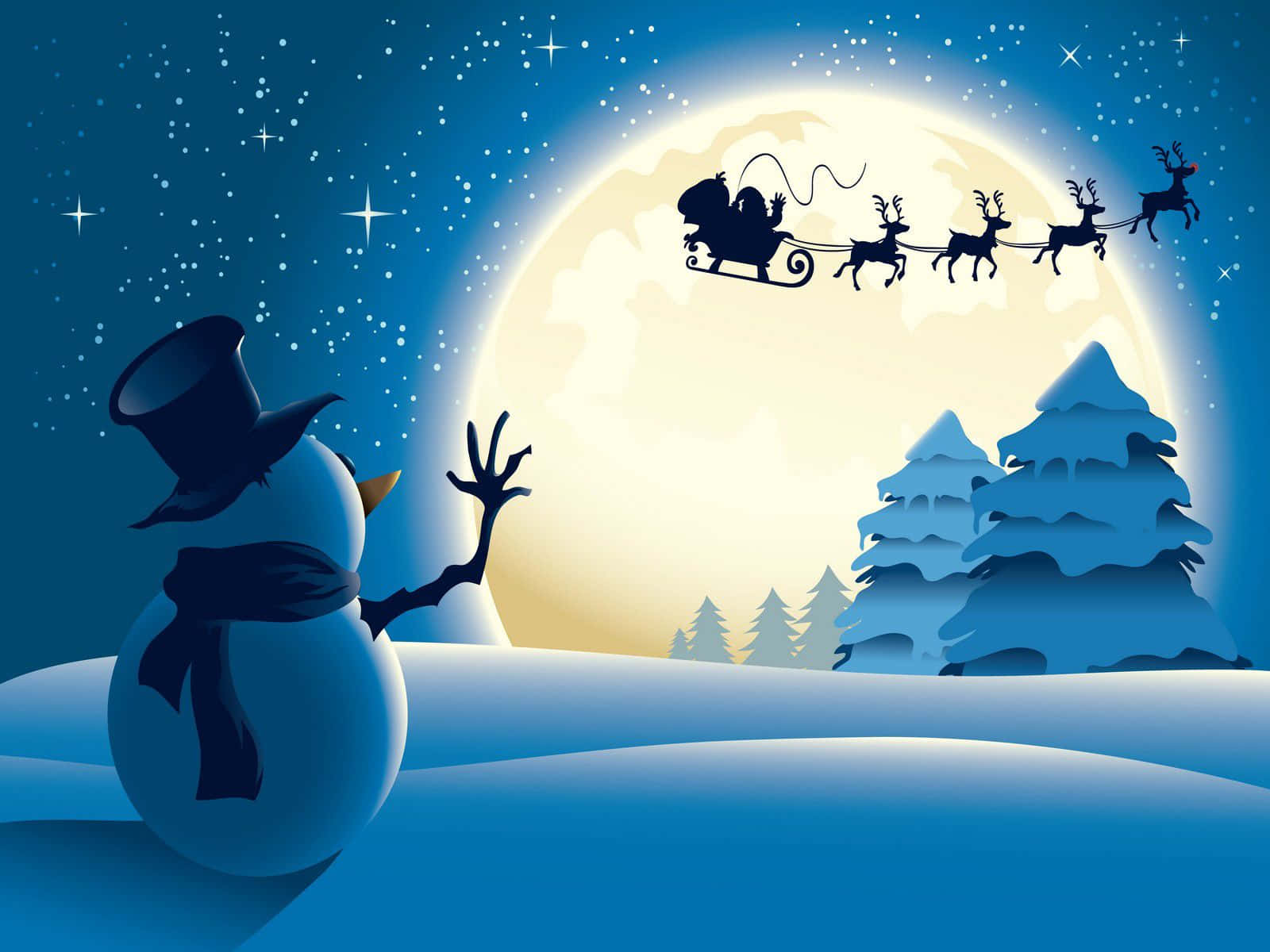 A Winter Wonderland Of Lights And Snow Background