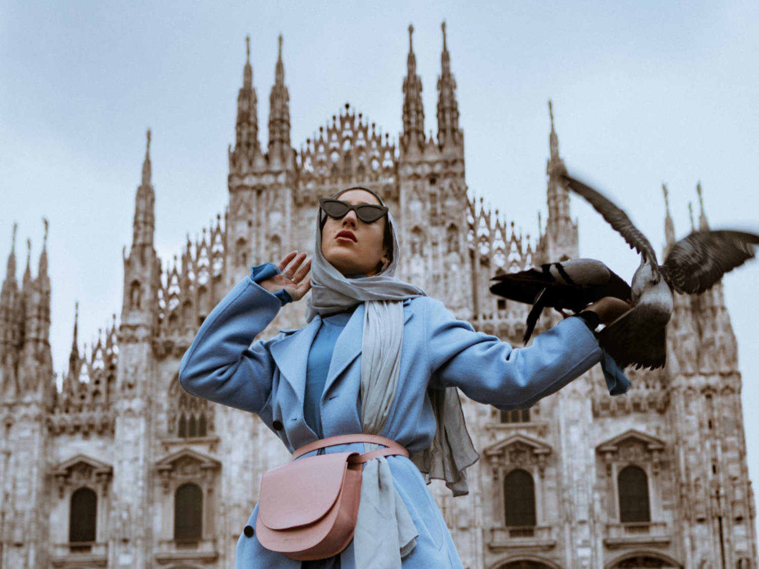 A Woman In A Church In Milan