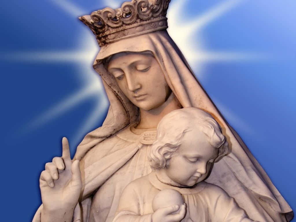 A Woman Prays To Mother Mary, Calling For Blessings And Guidance.