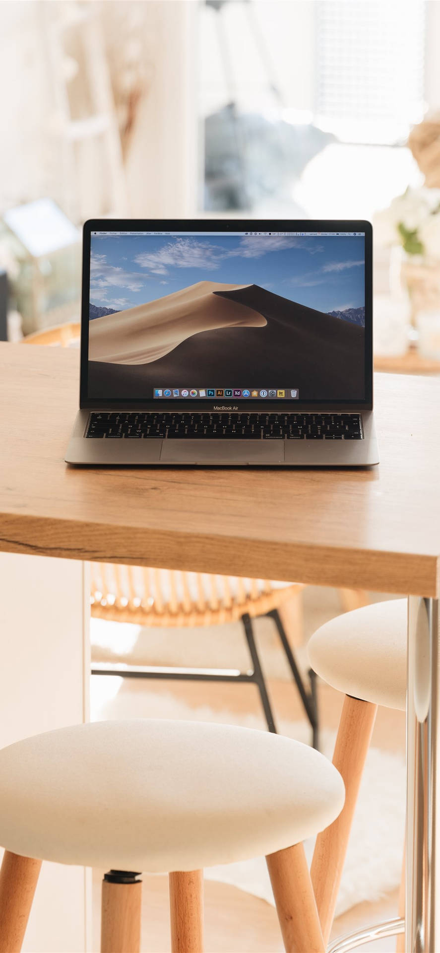 A Wooden Iphone Desk Setup