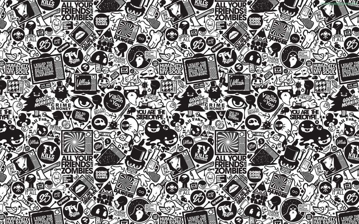 A World Of Creative Possibilities With Aesthetic Doodles Background