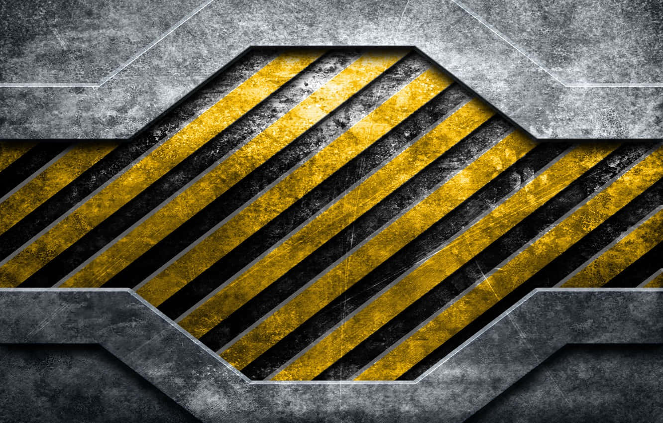 A Yellow And Black Hexagonal Background