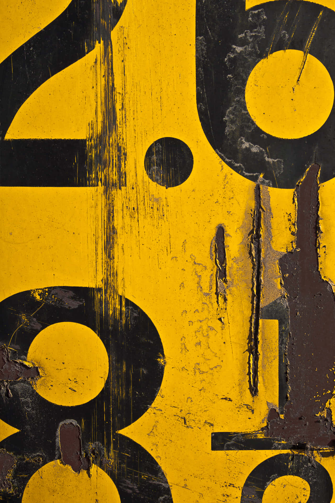 A Yellow And Black Sign Background