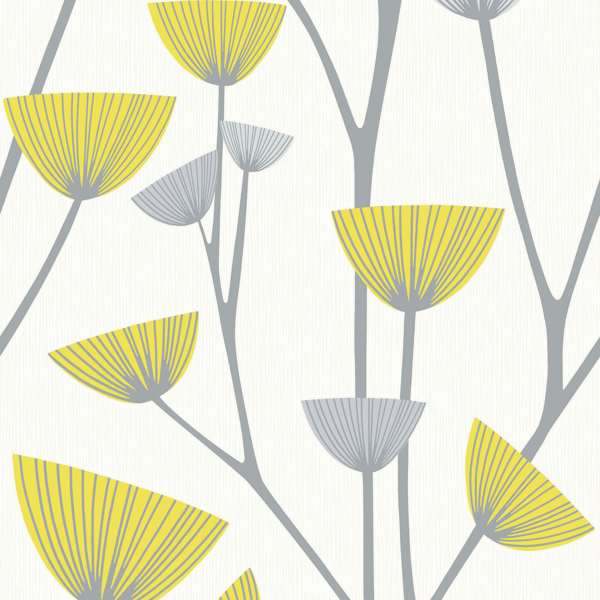 A Yellow And Grey Flower Pattern Background