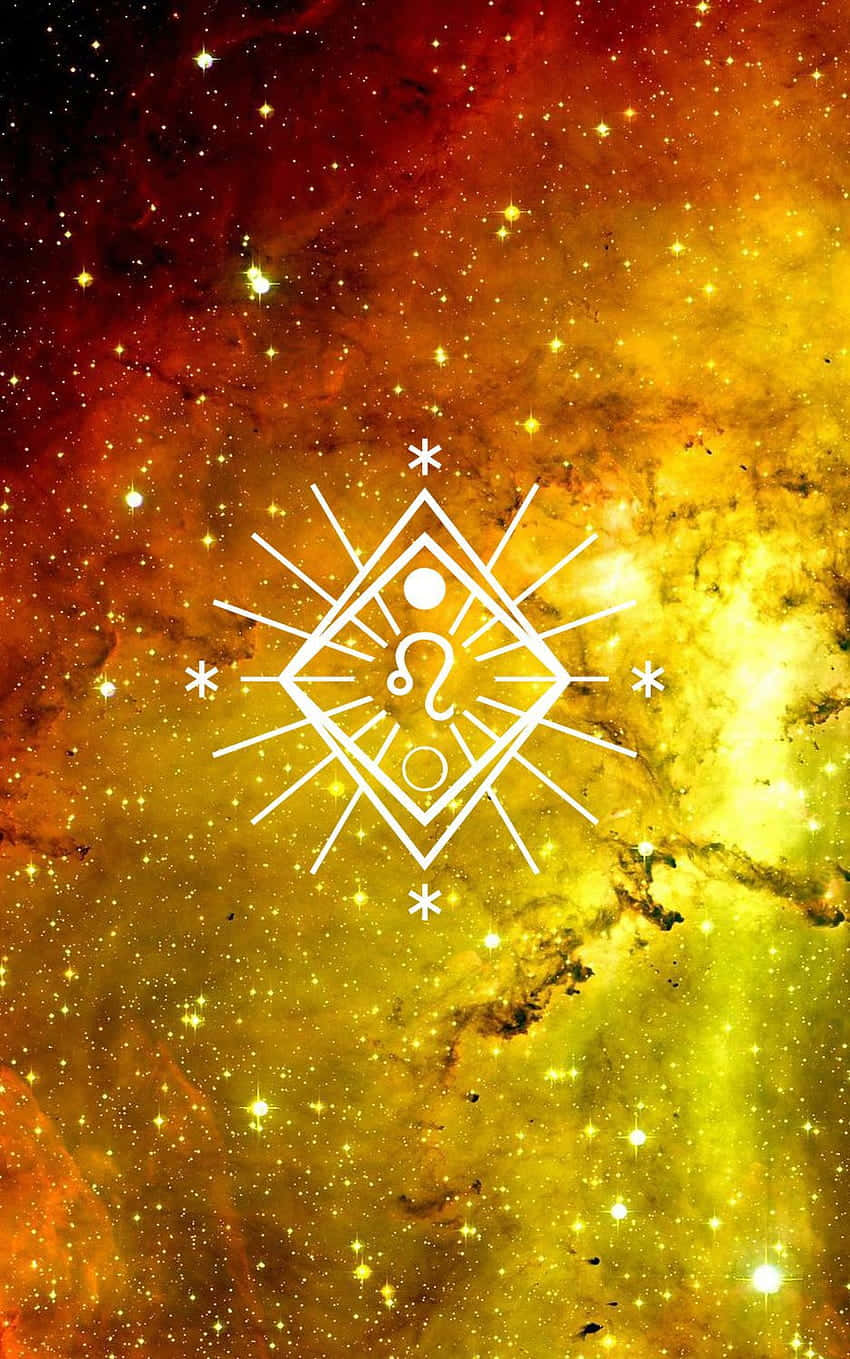 A Yellow And Orange Background With A Star In The Middle Background
