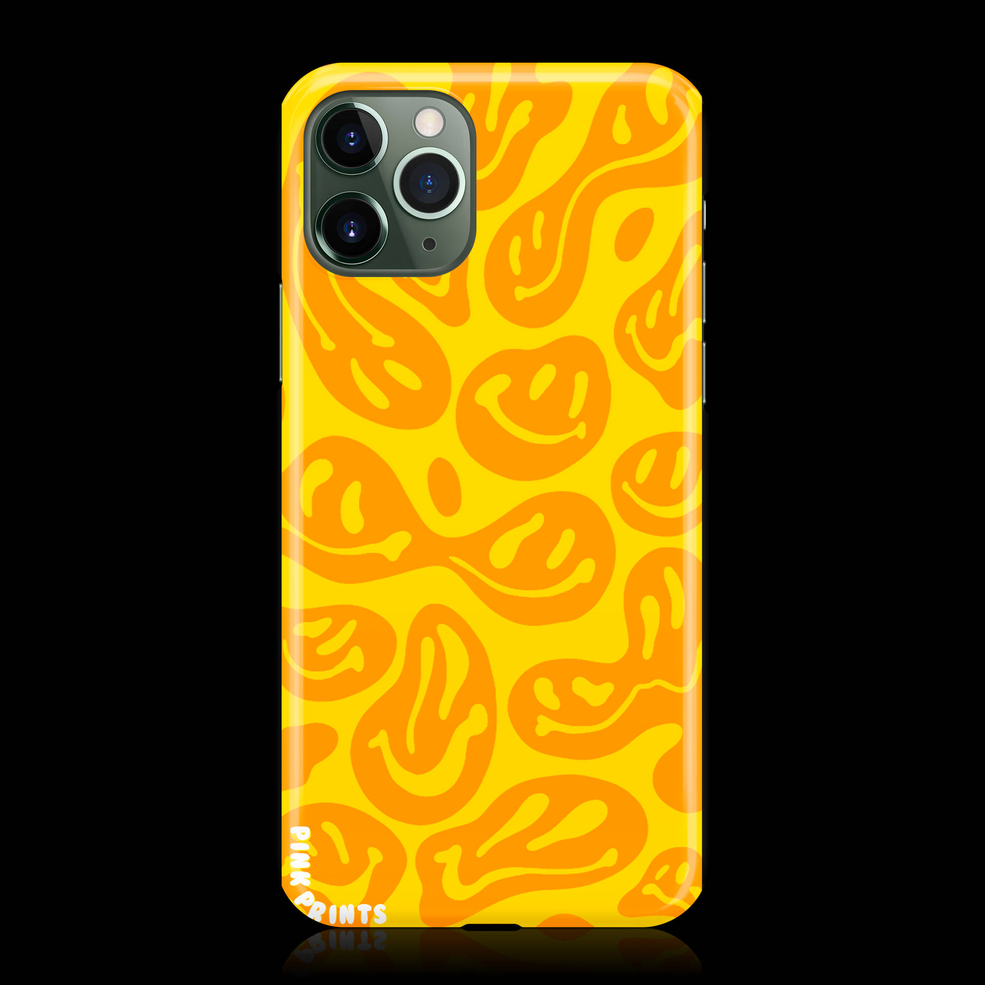 A Yellow And Orange Phone Case With A Pattern