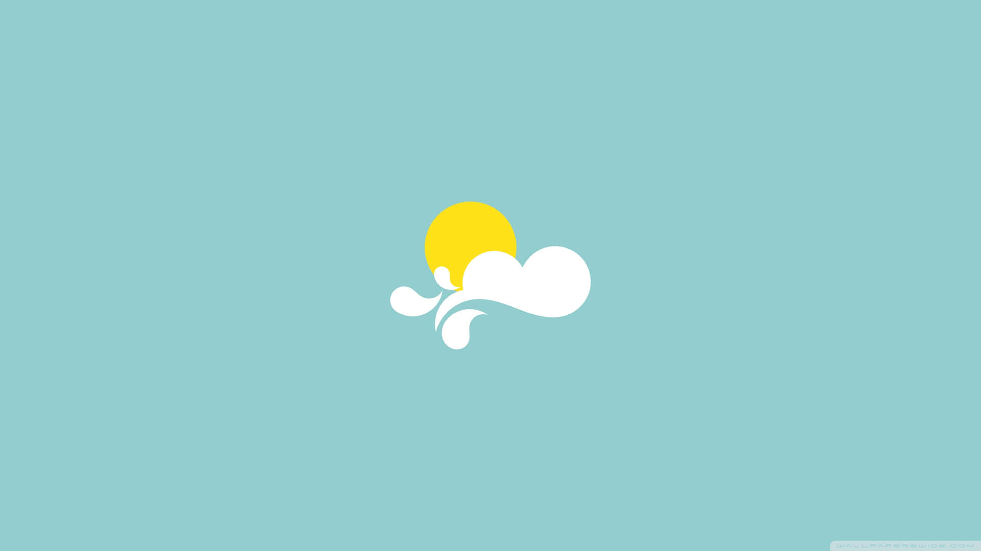 A Yellow And White Logo On A Blue Background Background