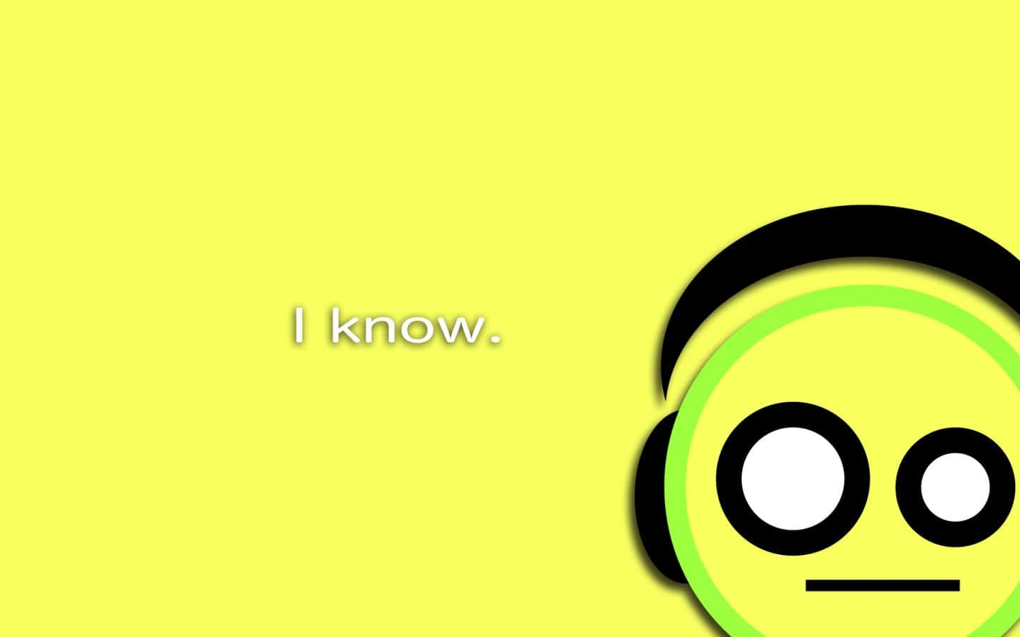 A Yellow Background With A Cartoon Face And Headphones Background
