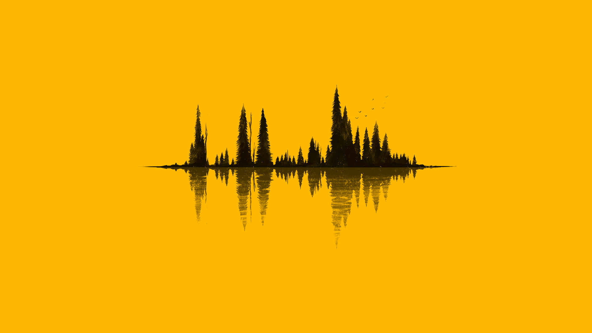 A Yellow Background With A Sound Wave On It Background