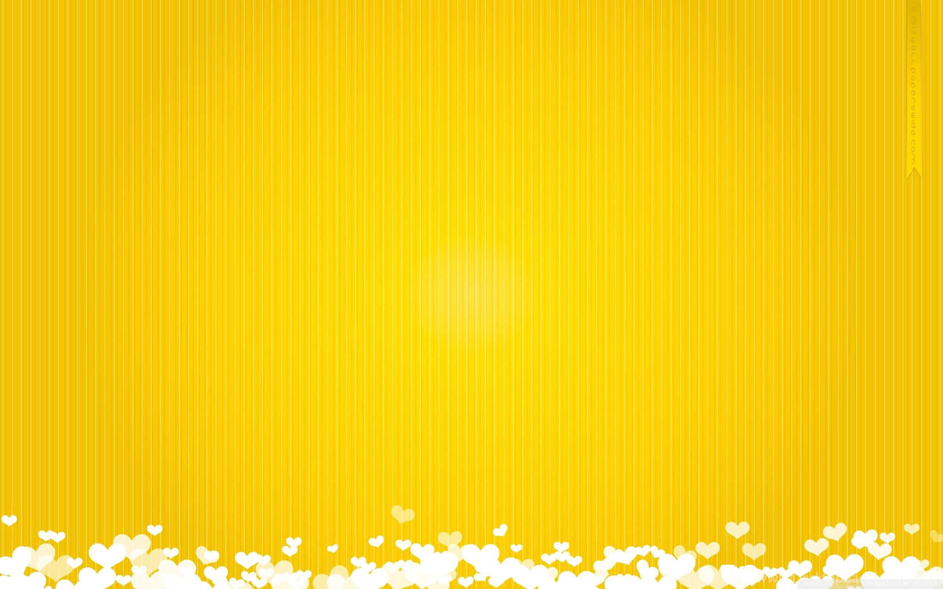 A Yellow Background With Hearts On It Background