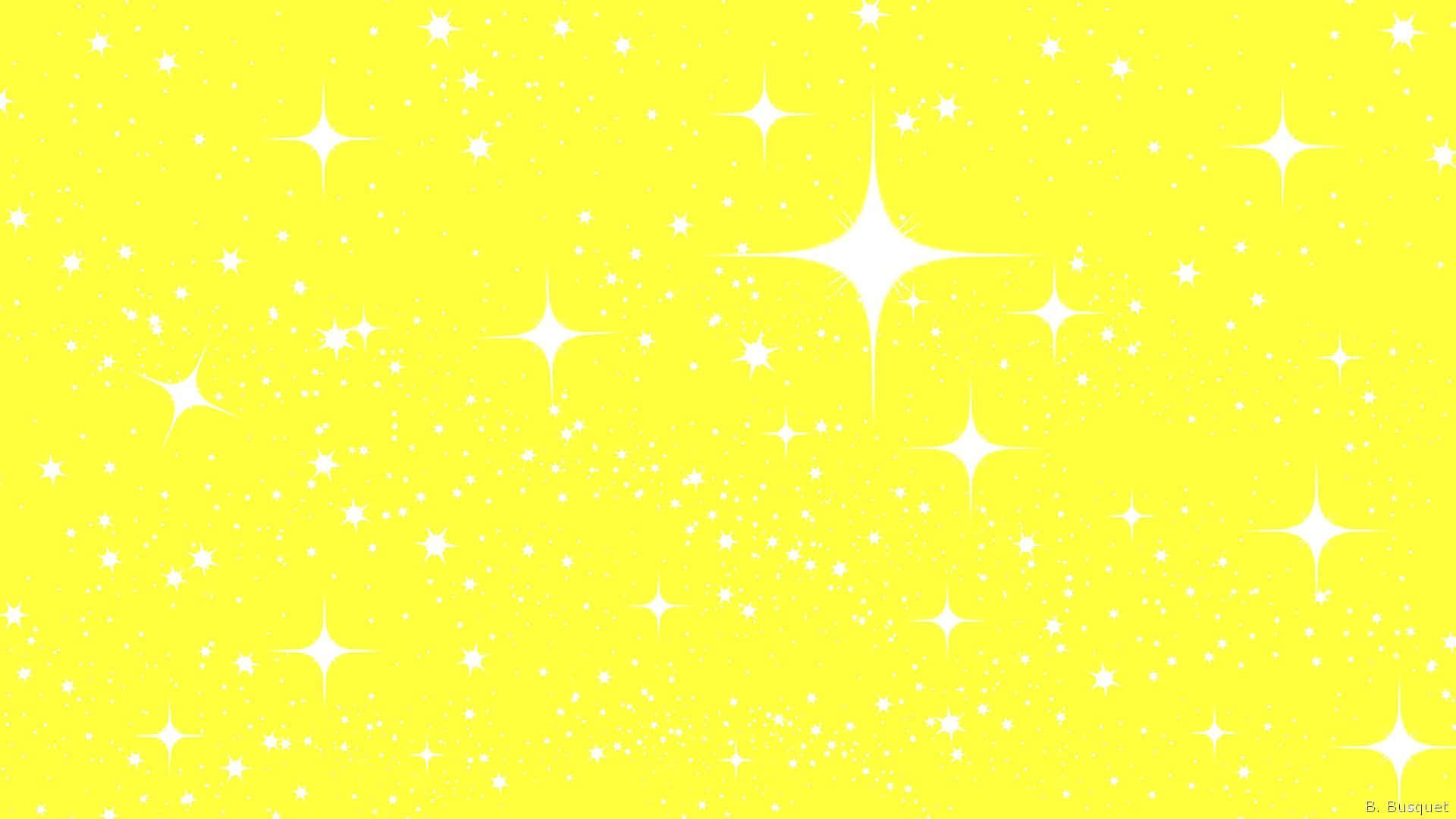 A Yellow Background With Stars And White Stars Background
