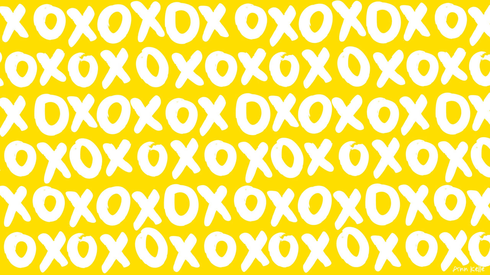 A Yellow Background With White X's On It