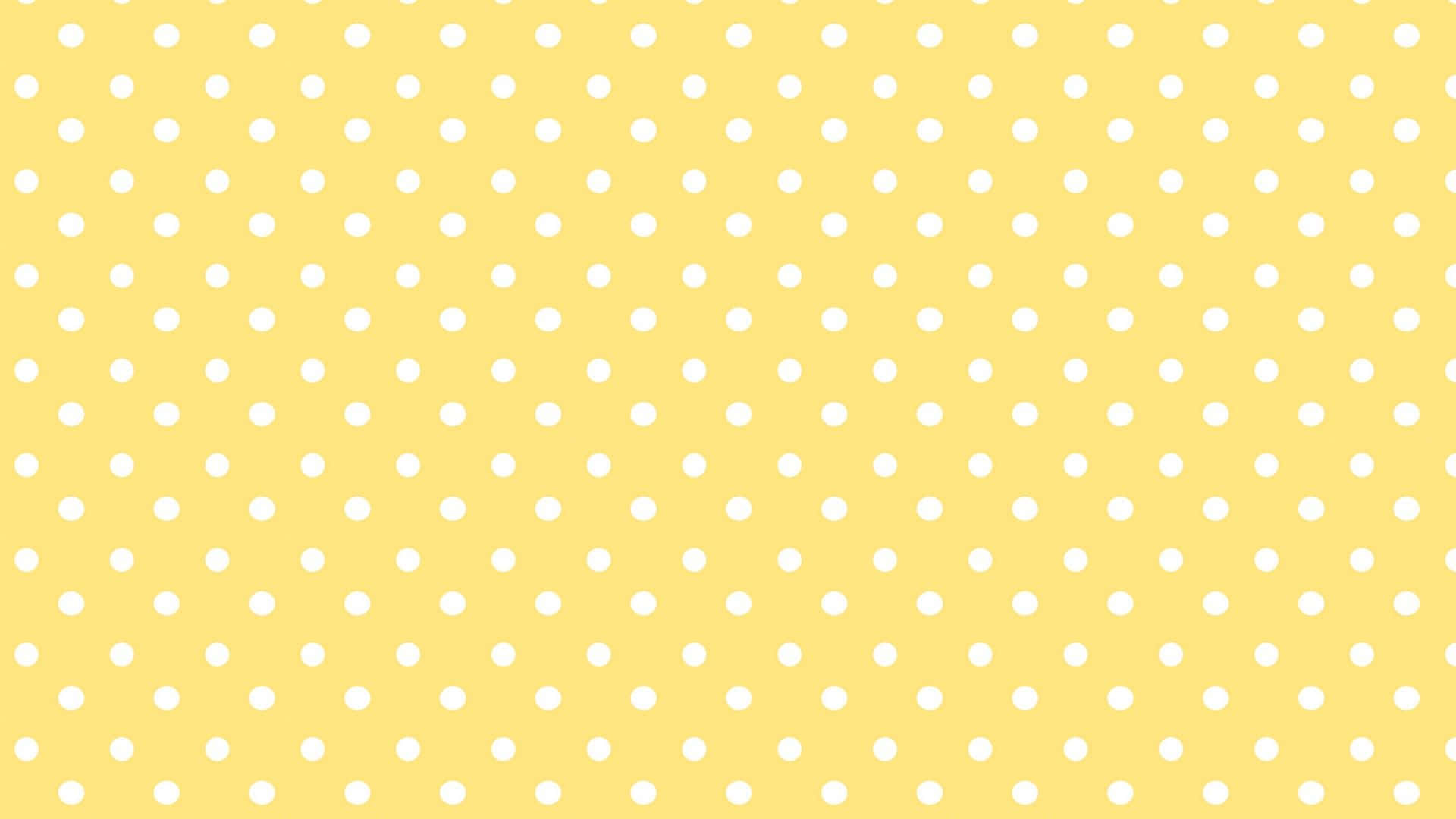 A Yellow Polka Dot Background With White Dots Background