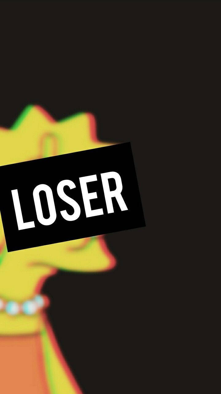 A Yellow Simpsons Character With The Word Loser On It