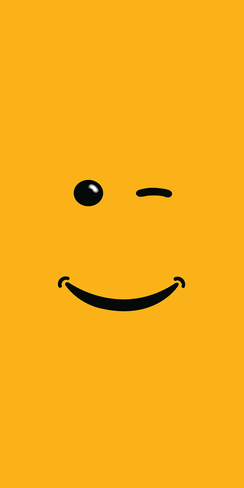 A Yellow Smiley Face With Black Eyes Background