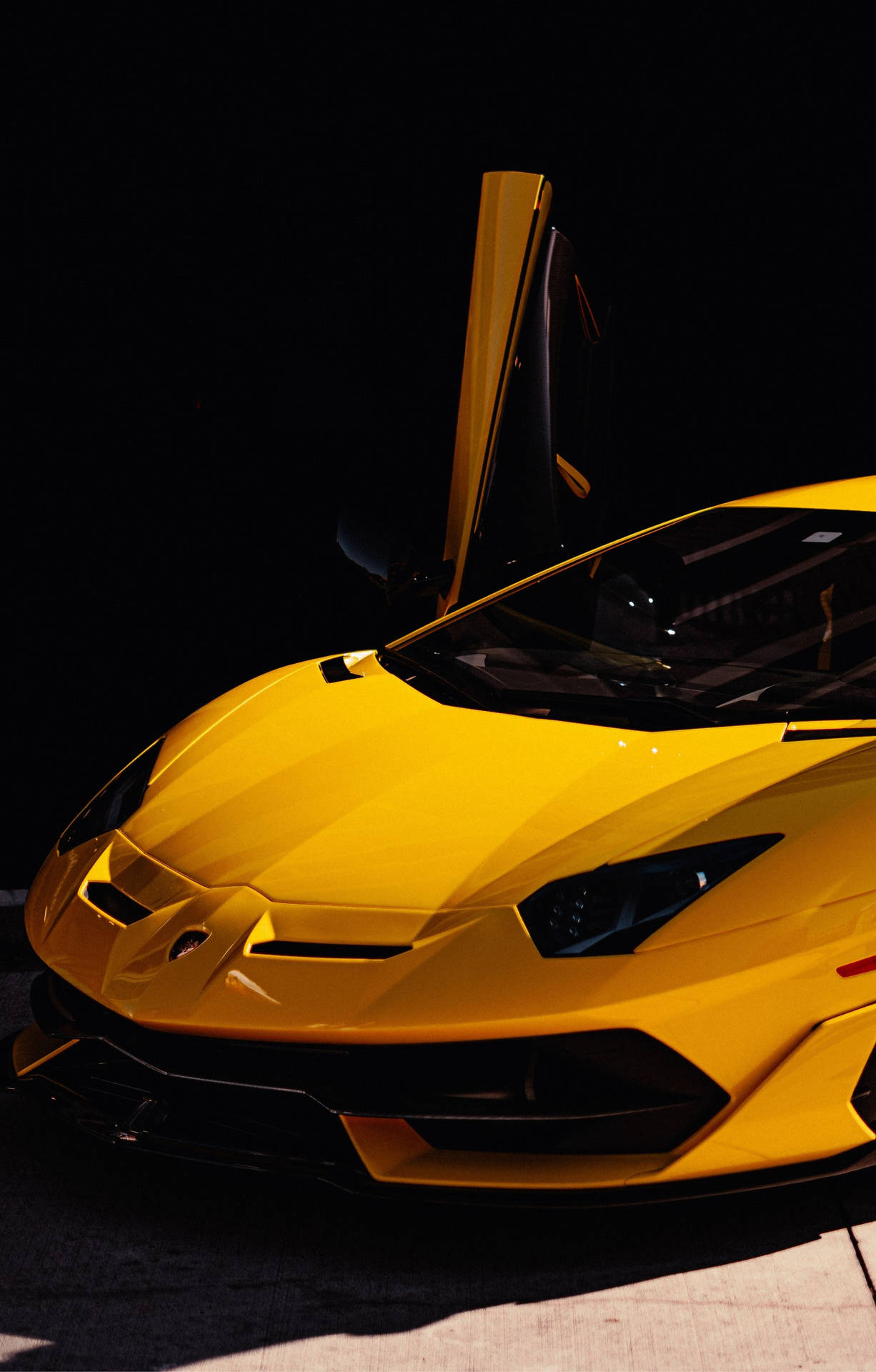 A Yellow Sports Car Background