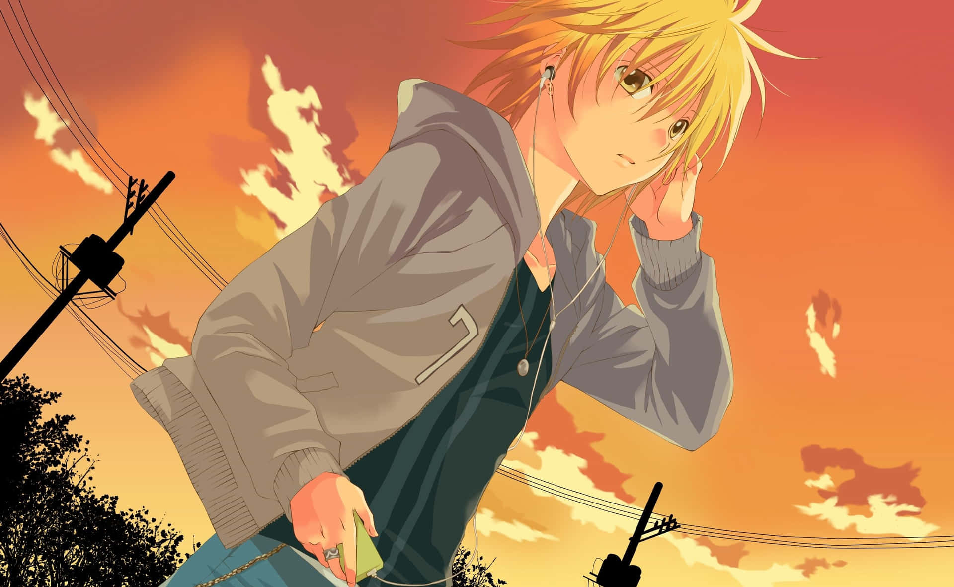 A Young Boy Using His Computer To Explore Exciting New Worlds Background